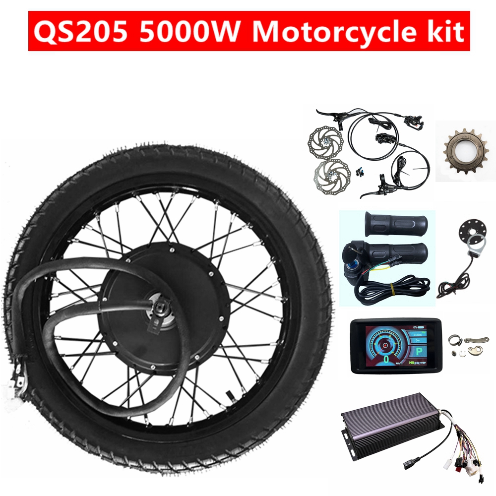 72V 5000W Hub Motor Kit - Kit de roue arrière pour moto