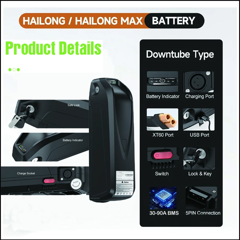 Batterie Hailong pour vélo éle - Ebike Battery 48V 20Ah Hailong avis et prix
