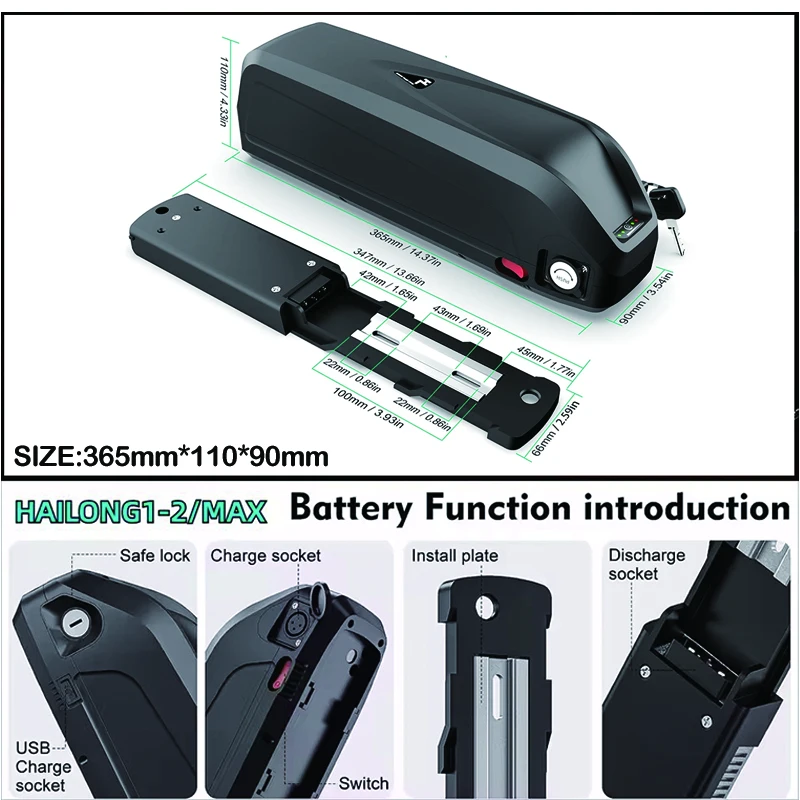 Batterie Hailong pour vélo éle - Ebike Battery 48V 20Ah Hailong avis et prix