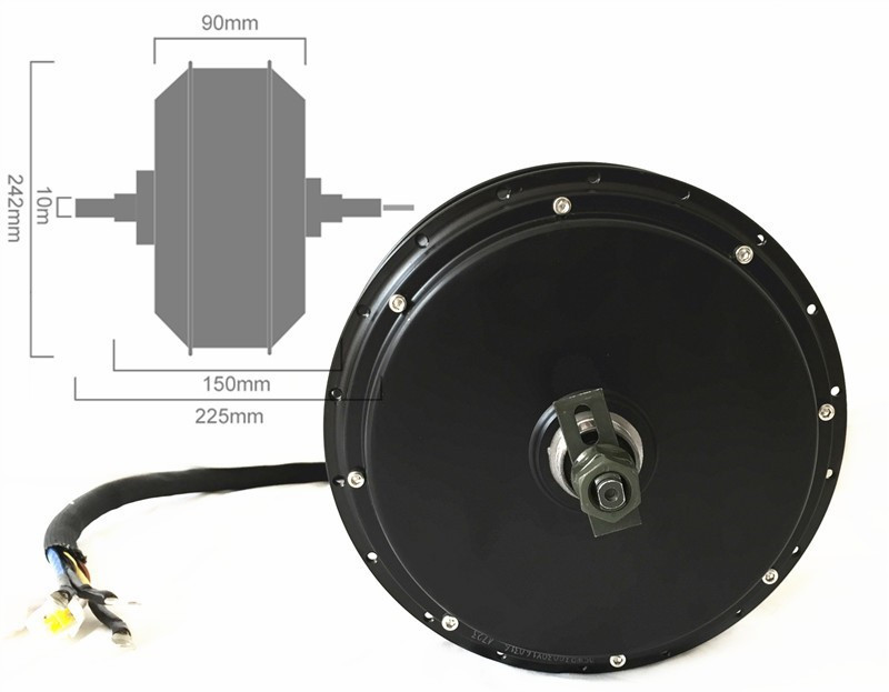 Kit de roue arrière pour moto  - 72V 5000W Hub Motor Kit avis et prix